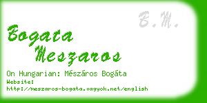 bogata meszaros business card