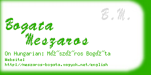 bogata meszaros business card